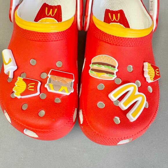 CROCS McDonald's Classic Clog French Fry with jibbitz Women's Size 7 mens size 5 - Picture 6 of 16